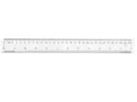 FIS FSRU30P Plastic Ruler - 30cm/12", Clear