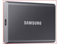 Samsung Portable SSD T7 500GB USB 3.2 External Solid State Drive Grey (MU-PC500T), MU-PC500T/AM