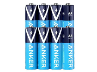 Anker - 8-Piece AA Alkaline Battery Set Blue/Black/White