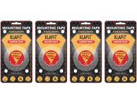 KLAPiT Heavy Duty Mounting Super Tape - Slim 3 Meter, Holds 150LB/68Kg (Pack of 4)