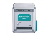Glosen B09 Suggestion Box With Security Lock Aluminum - 220 x 120 x 290mm, Silver 