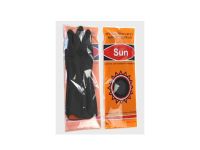 Sun SUNB100 Heavy Duty Natural Latex Rubber Gloves - Black, 1 Pair