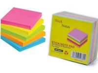 Stick Notes T1 - 3" x 3", Neon Colours, 400 Sheets (Pack of 5)