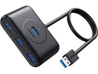 UGREEN 4-Port USB 3.0 Hub - 1M Cable, Black