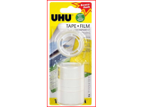 UHU 45985-4 Refill Rolls Adhesive Film, 19 mm X 7.5 M