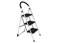 UpSpirit Household 3-Step Ladder - 150 Kg Capacity, White