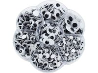 Round Wiggle Googly Eyes with Adhesive on Back - Assorted Sizes 4MM - 12MM (Pack of 700)