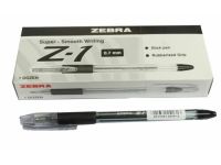 Zebra Z1 Smooth Ballpoint Pen - 0.7mm Tip, Black (Pack of 12)