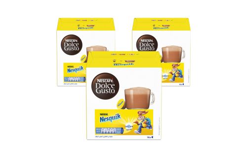 Nescafe Dolce Gusto Nesquik Chocolate Coffee, 3 x 16 Capsules (48 Cups)