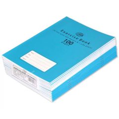 FIS FSEB4LP100N Four Line 1 Side Plain Exercise Book, 100 Pages (Pack of 12)