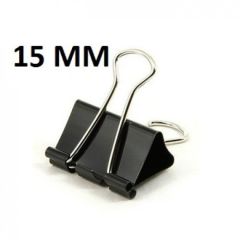 MasterPlus Binder Clip - 15mm, Black (Pack of 12)