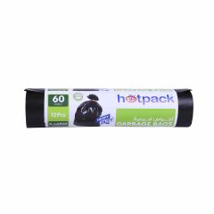 Hotpack Heavy Duty Garbage Bags - 60 Gallon, Large, 95 x 120cm, 12 Pieces/Roll