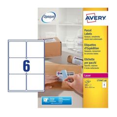 Avery L7166B-100 BlockOut Parcel Labels - 99.1 x 93.1 mm, White, 600 Labels