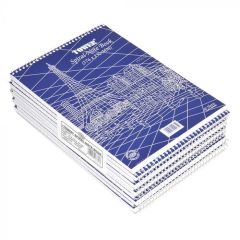 FIS FSNB176250SB  "Tower" Single Line Spiral Notebook - 176 x 250mm, 80 Sheets (Pack of 10)