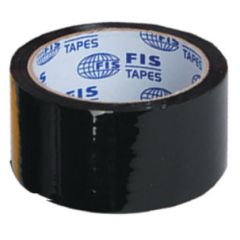FIS FSTA2X45BK Colored Packing Tape - 2" x 45 Yards, Black (Pack of 6)