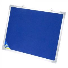 FIS FSGNF90150BL Fabric Board with Aluminium Frame - 90 x 150cm, Blue