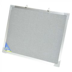 FIS FSGNF90150GY Fabric Board with Aluminium Frame - 90 x 150cm, Grey
