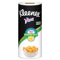 Kleenex Viva Calorie Absorb Kitchen Towel Roll - 244 x 230mm, 55 Sheets/Roll