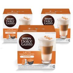 Nescafe Dolce Gusto Caramel Machiato Coffee, 3 x 8 Capsules (24 Cups)