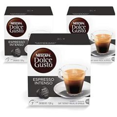Nescafe Dolce Gusto Espresso Intenso Coffee, 3 x 16 Capsules (48 Cups)