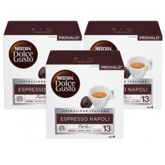 Nescafe Dolce Gusto Napoli Coffee, 3 x 16 Capsules (48 Cups)