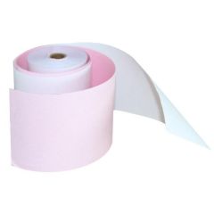 Olympia Cash Register Rolls - 2 Ply, 76 x 65mm, White/Pink