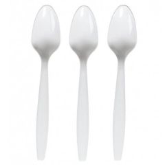 Novak Heavy Duty Spoon - White, 50 Pieces x (Box of 40) 