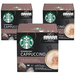 Starbucks Cappuccino by Nescafe Dolce Gusto, 3 x 6 Capsules (18 Cups)