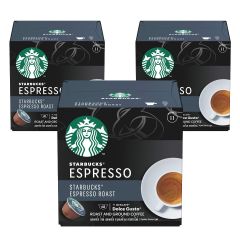 Starbucks Espresso Dark Roast by Nescafe Dolce Gusto, 3 x 12 Capsules (36 Cups)